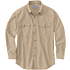 Loose fit midweight chambray long-sleeve shirt
