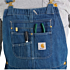 Loose fit denim bib overall