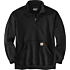 Loose fit midweight quarter zip mock neck sweatshirt