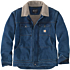 Relaxed fit denim sherpa-lined jacket