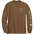 Relaxed fit heavyweight long-sleeve camo logo graphic t-shirt