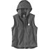 Relaxed fit washed duck fleece-lined hooded vest
