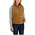 Relaxed fit washed duck sherpa lined mock neck vest