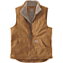 Loose fit washed duck sherpa-lined mock-neck vest