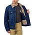 Relaxed fit denim sherpa-lined jacket