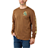 Relaxed fit heavyweight long-sleeve camo logo graphic t-shirt