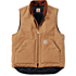 Relaxed fit firm duck insulated rib collar vest