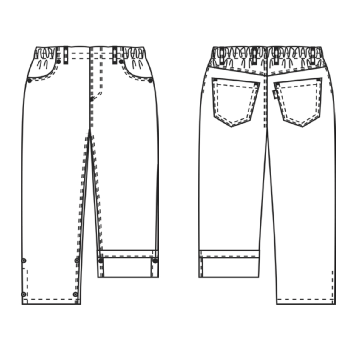 Unisex Capri trousers, PULL-ON, Harmony