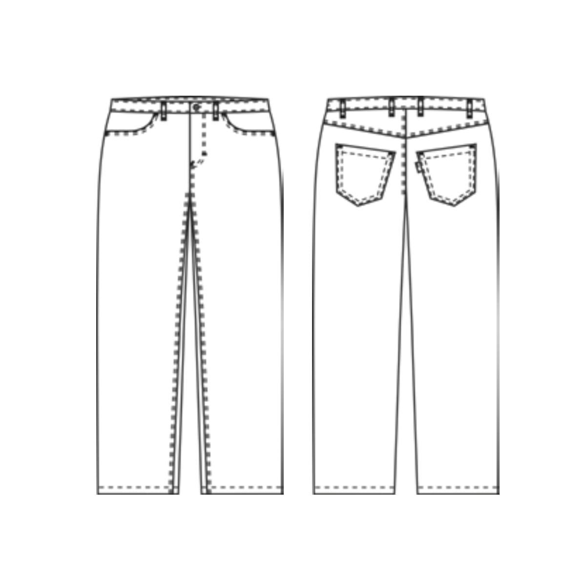 Trousers w. jeans look, Club-Classic