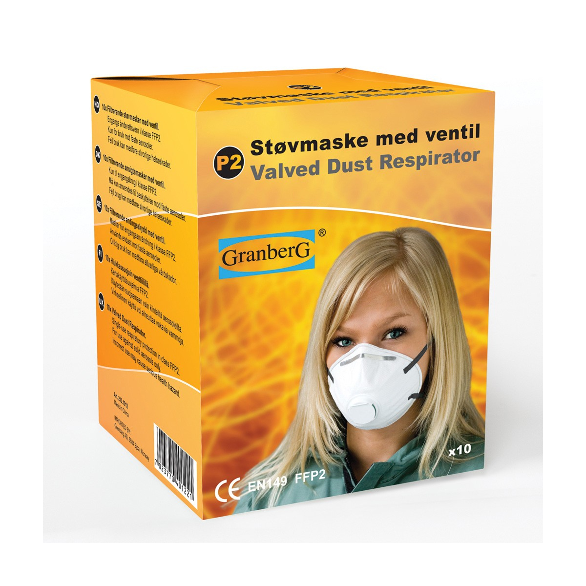 Disposable Respirator FFP2 NR D with valve, 10 Pack