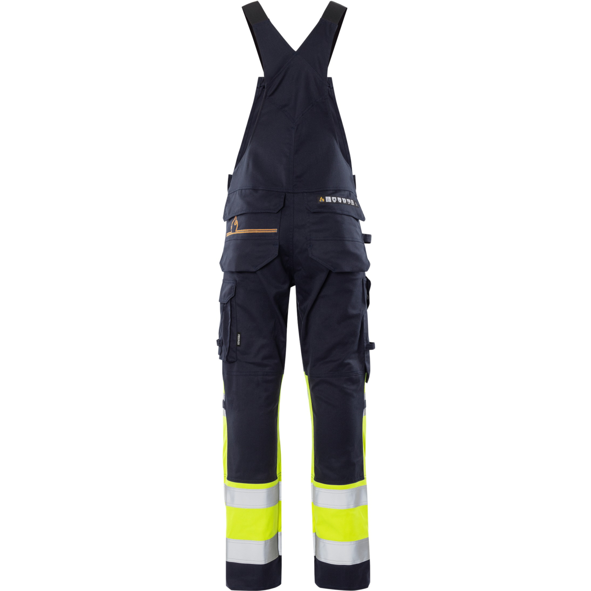 Flamestat high vis stretch bib'n'brace class 1 2168 ATHF