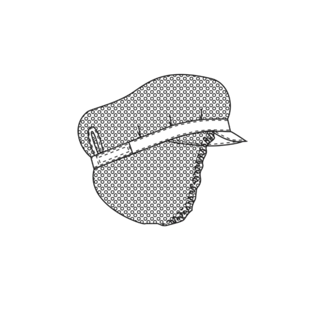 Cap with hairnet and hairnet bag