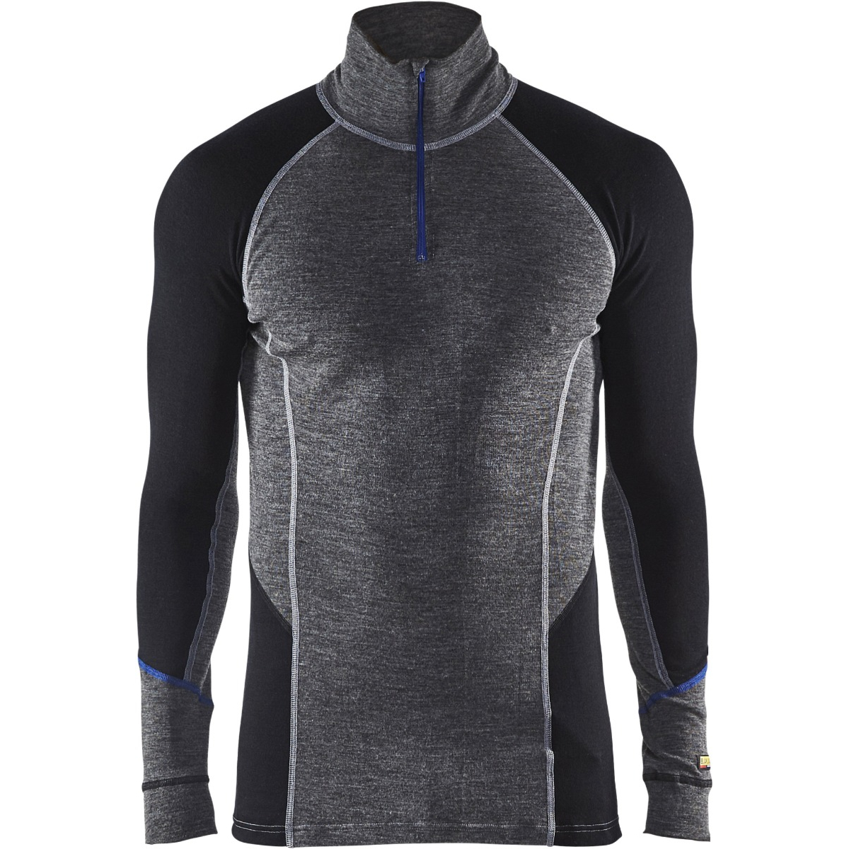 Underwear zip-neck top WARM 100% merino