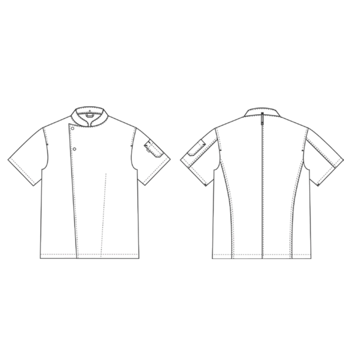 Jacket w. short sleeves, Flow