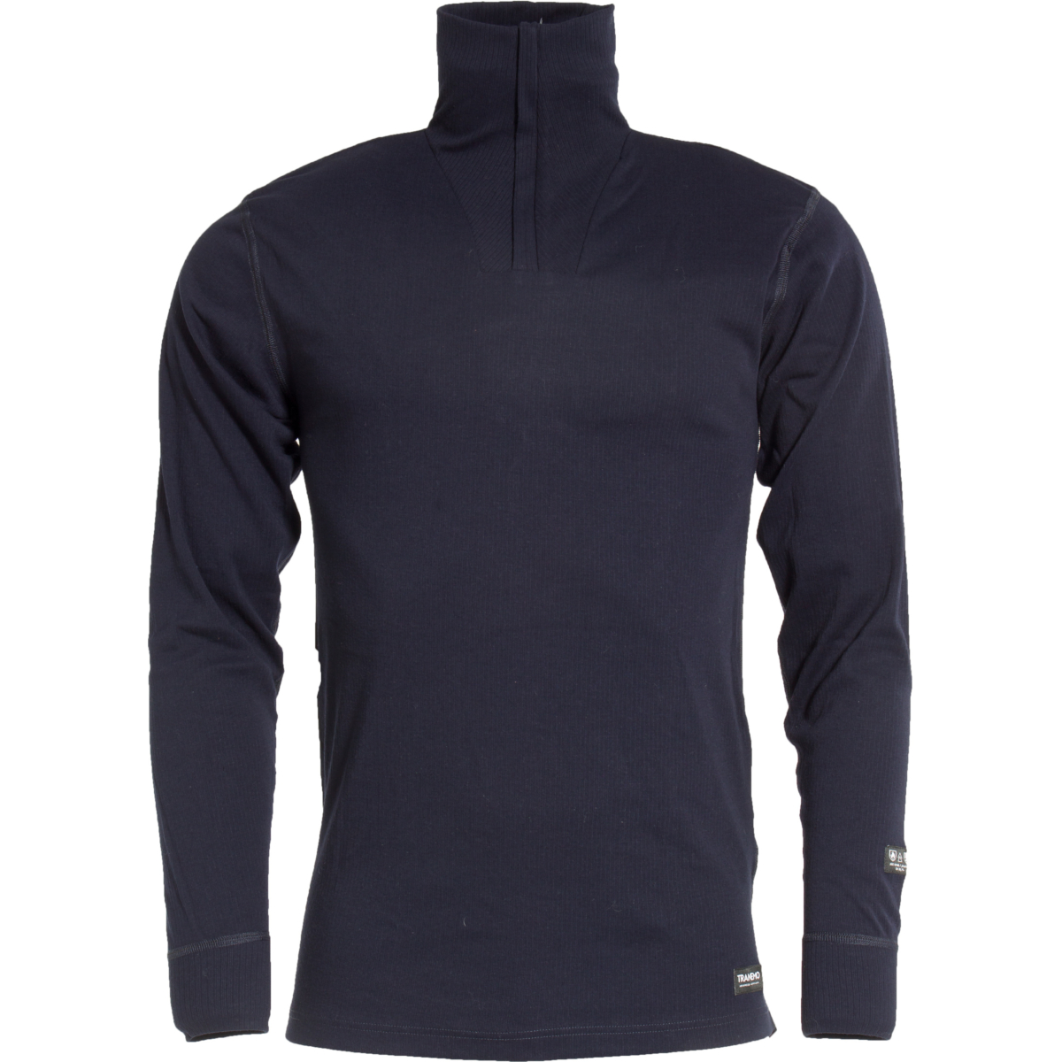 Flame retardant turtleneck, short zip