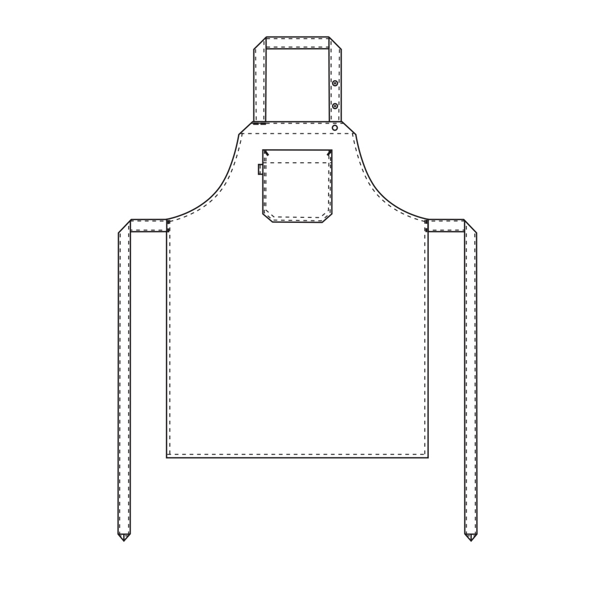Apron with front pocket, All-over