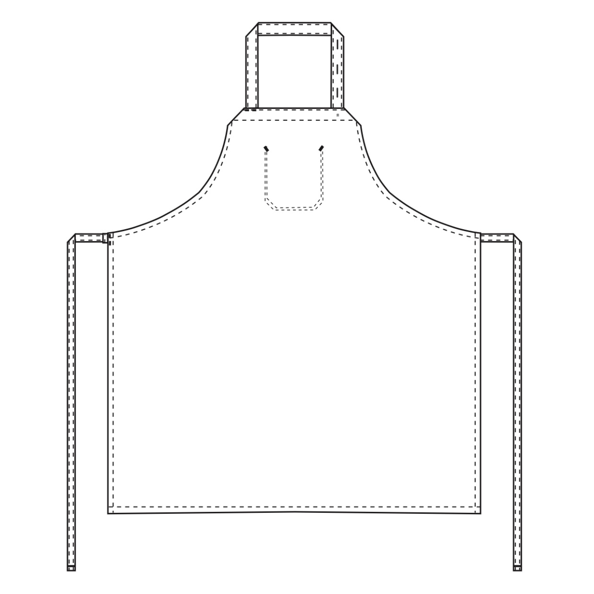 Apron with inner pocket, All-over