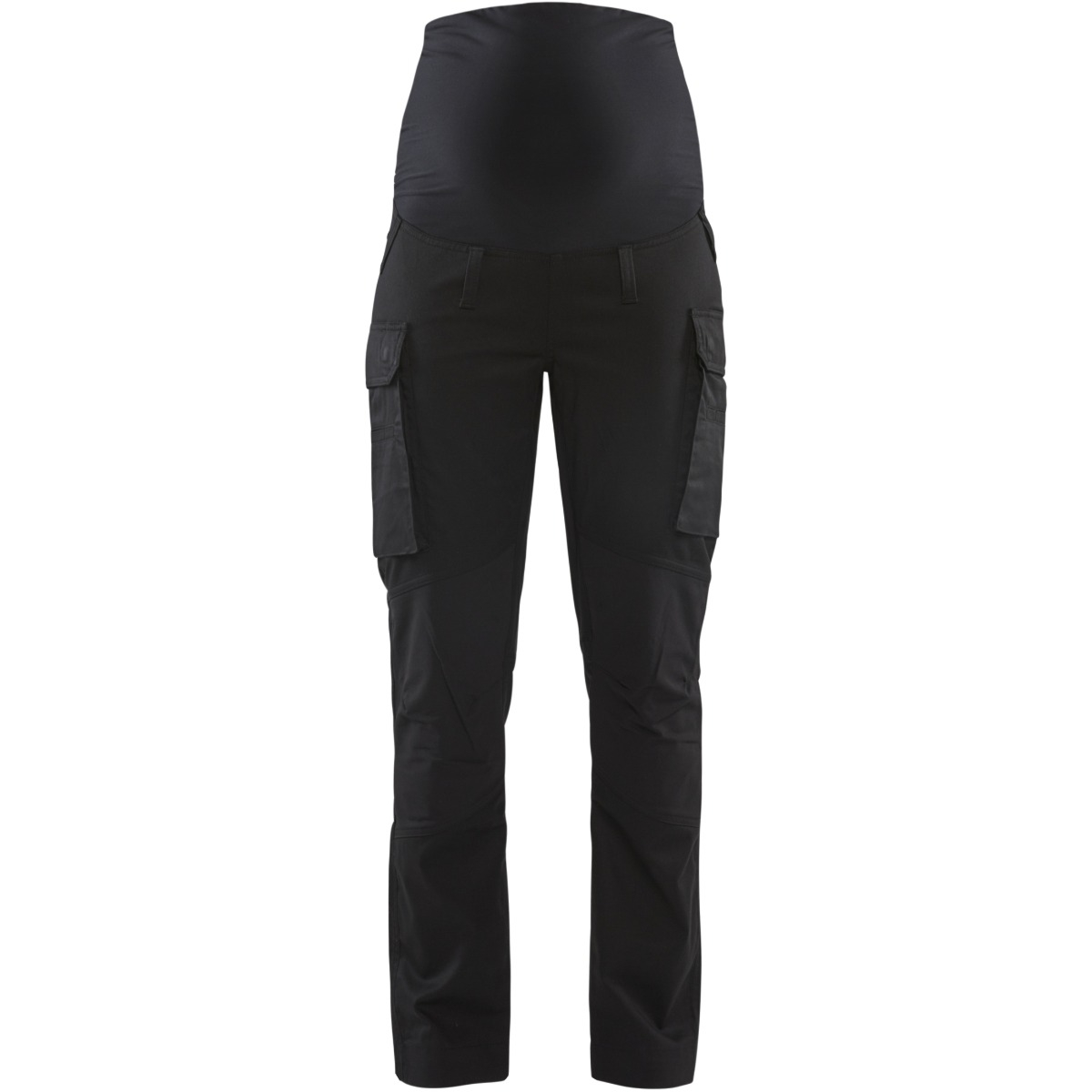Maternity service trousers with stretch