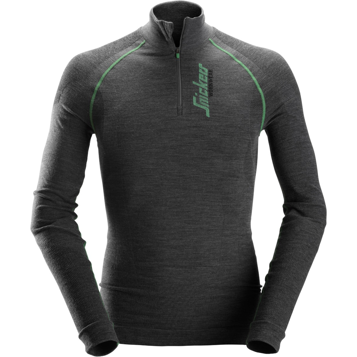 Seamless Wool Long Sleeve ½ Zip Shirt