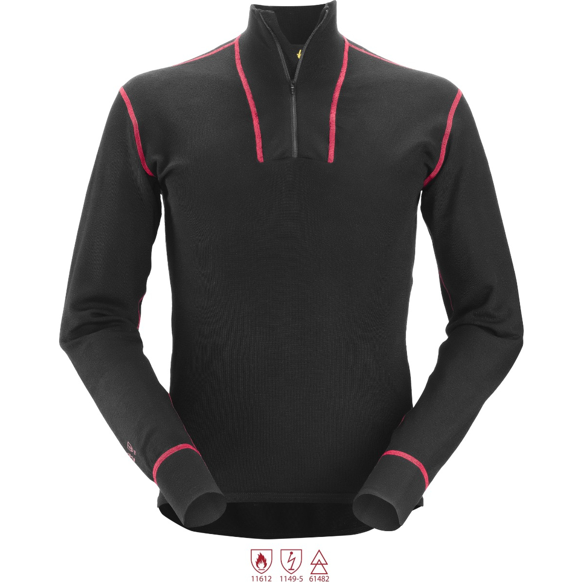 Half Zip Wool Long Sleeve Shirt