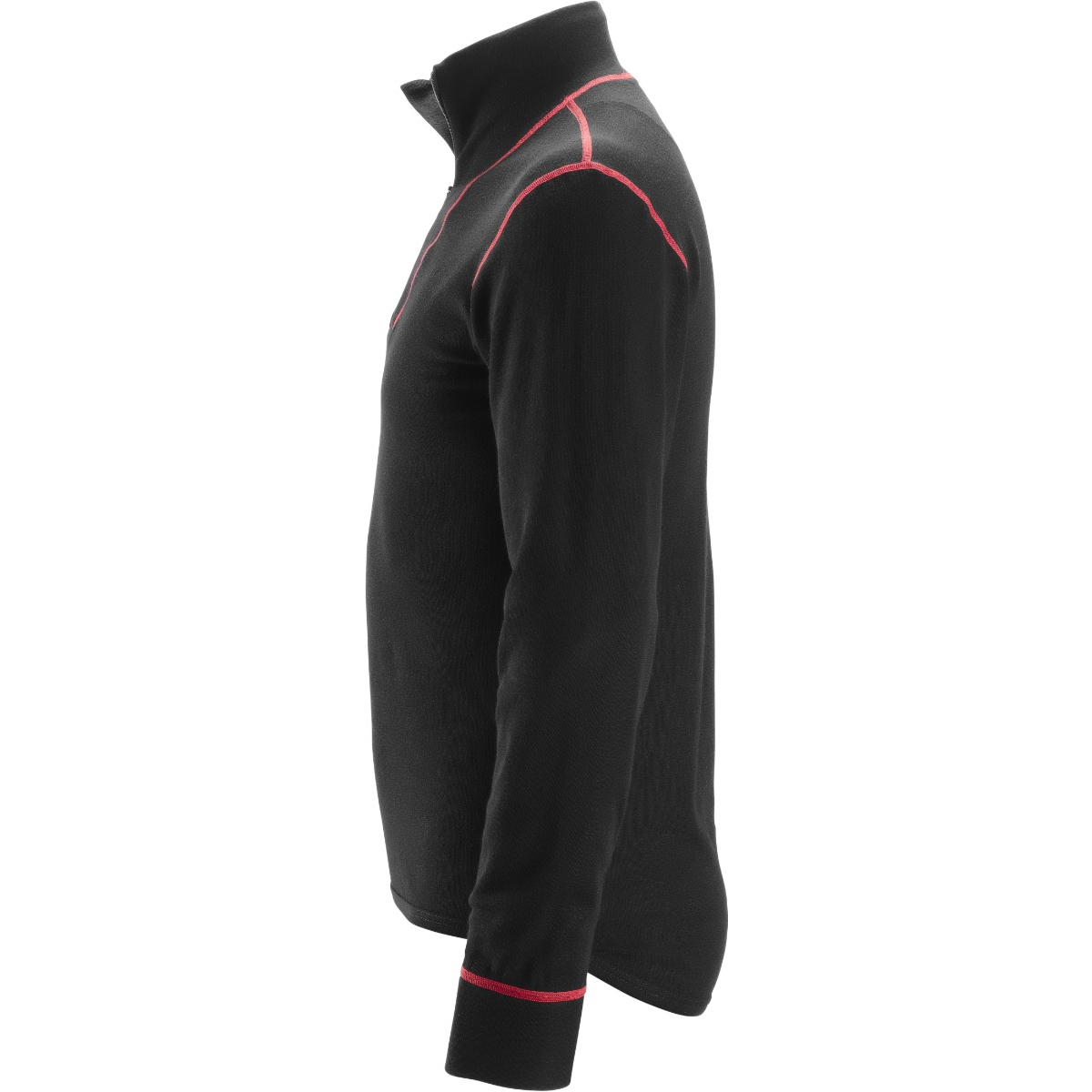 Half Zip Wool Long Sleeve Shirt