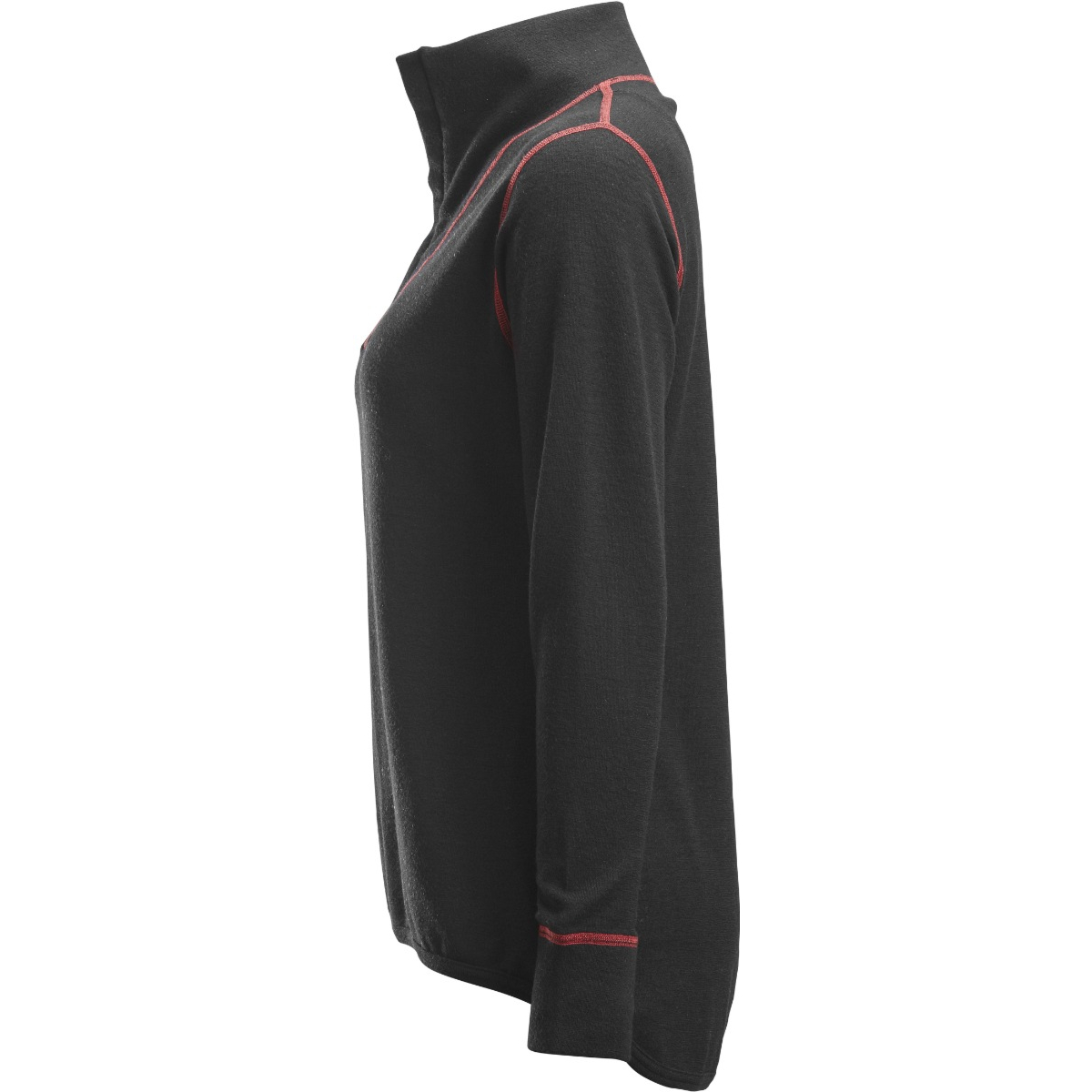 Women's Half Zip Wool Long Sleeve Shirt