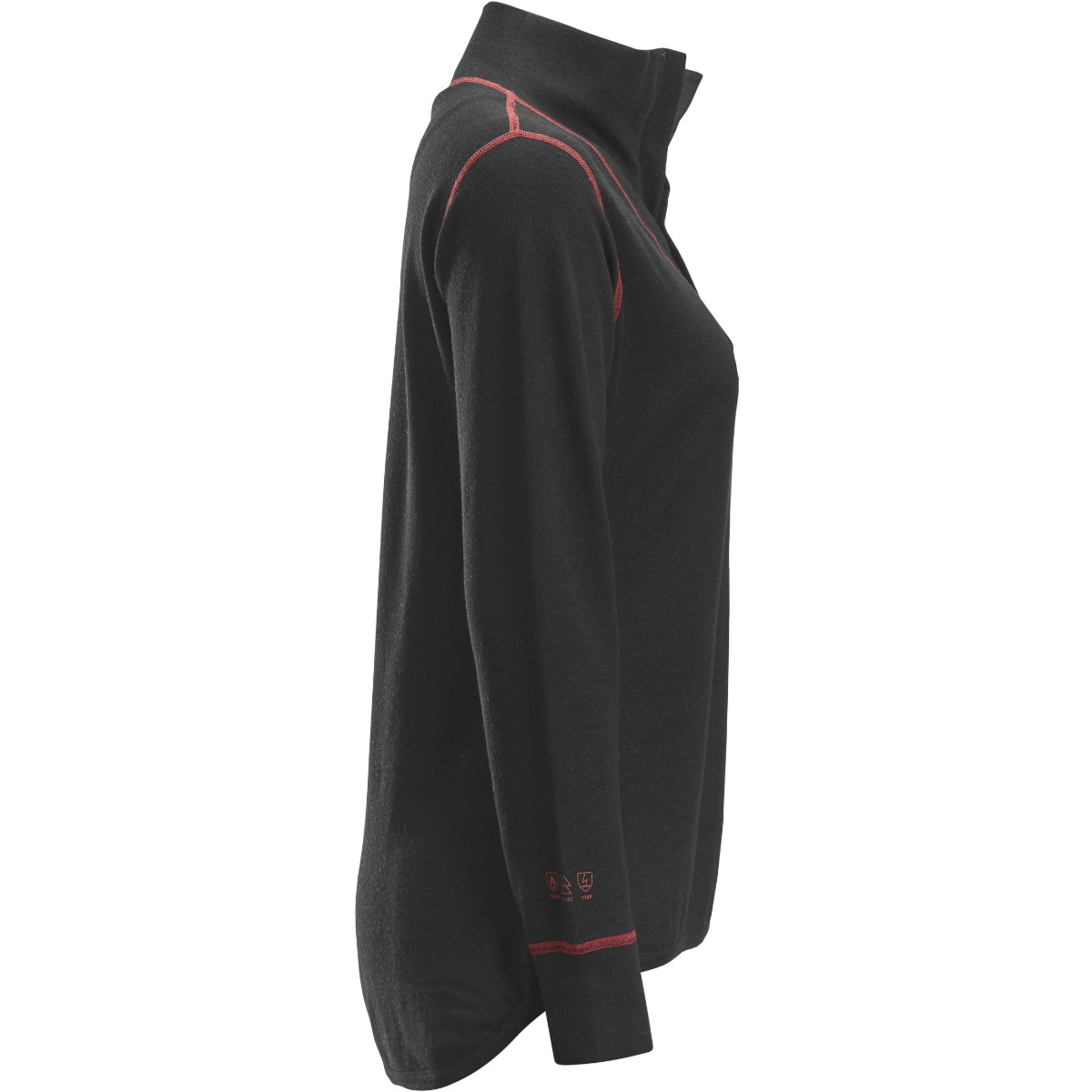 Women's Half Zip Wool Long Sleeve Shirt