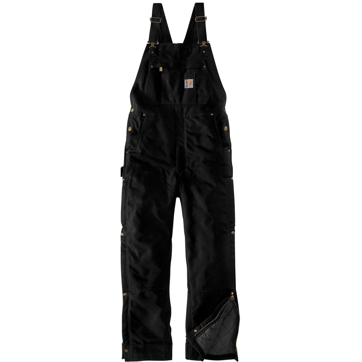 Loose fit firm duck insulated bib overall
