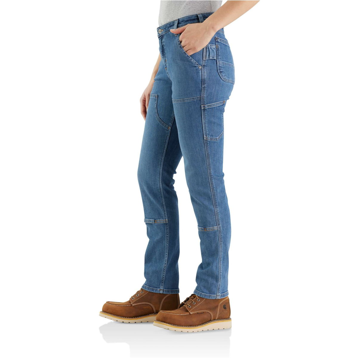 Rugged flex® relaxed fit double front straight jean