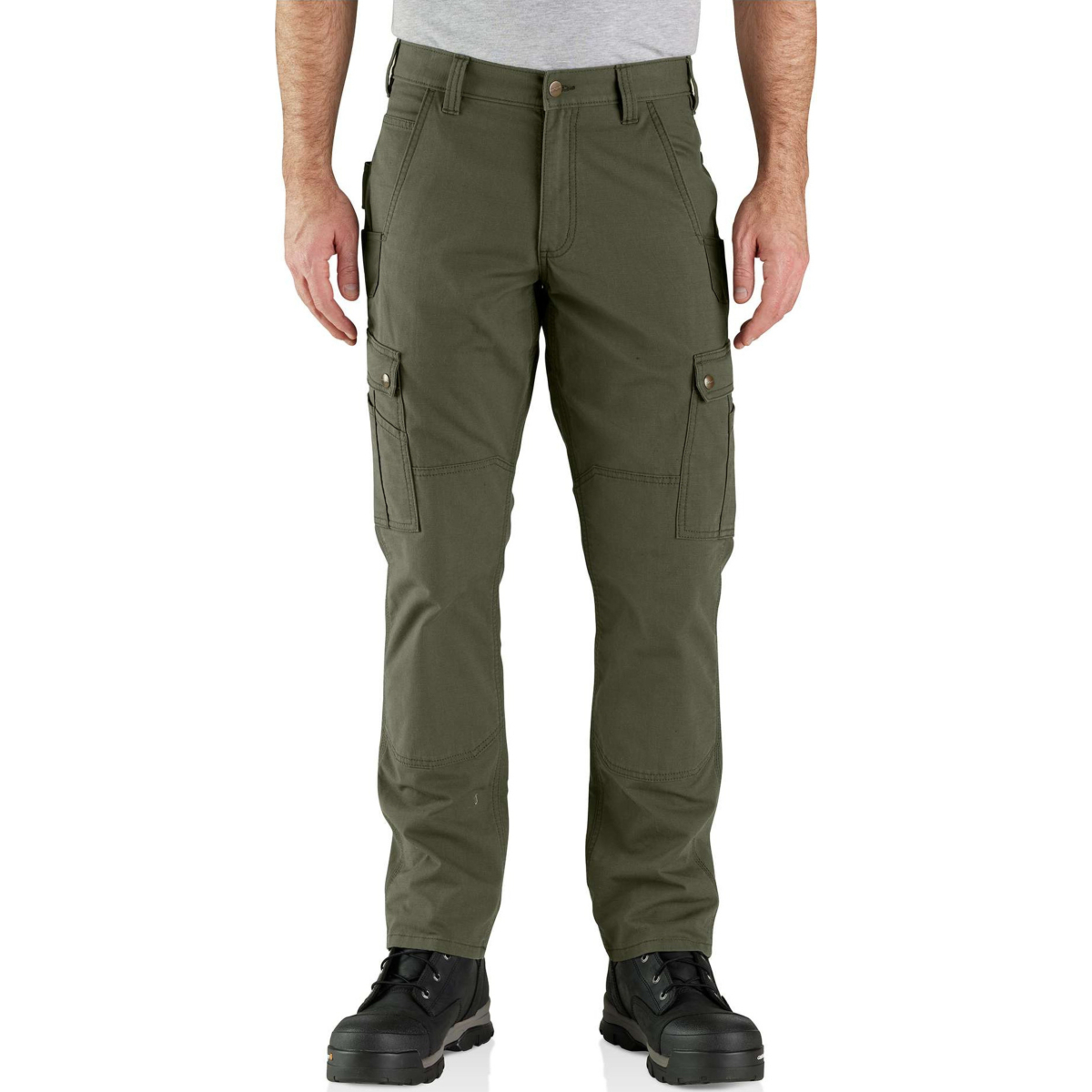 Relaxed Straight Ripstop Double Front Cargo Trousers