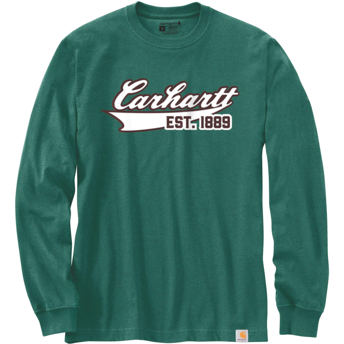 Relaxed fit heavyweight long-sleeve script graphic t-shirt