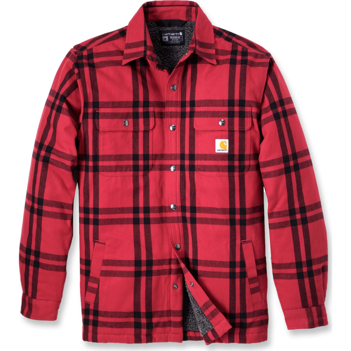 Relaxed Fit Flannel Sherpa-Lined Shirt Jac