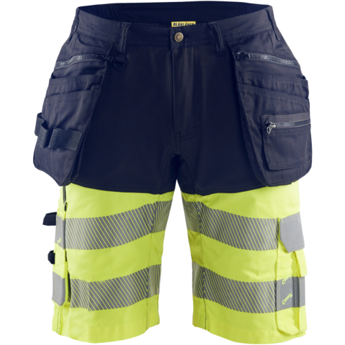 High Vis shorts with stretch-Navy/Yellow-C44