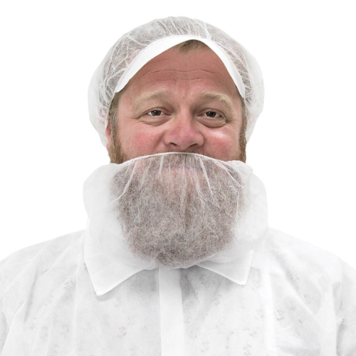 Beard cover, white, 100 Pack