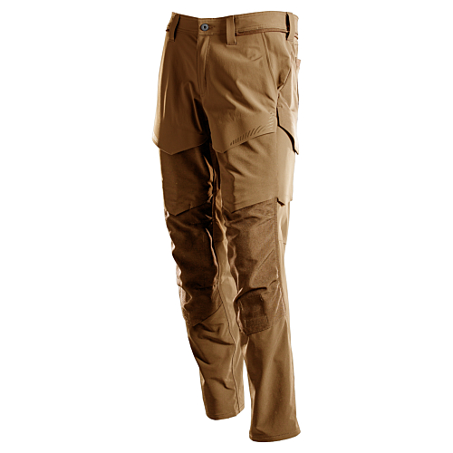 Trousers with kneepad pockets