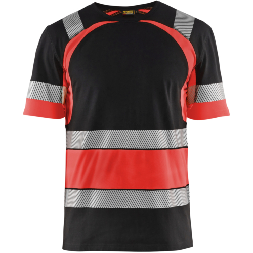 High vis T-shirt-Red/Black-XS
