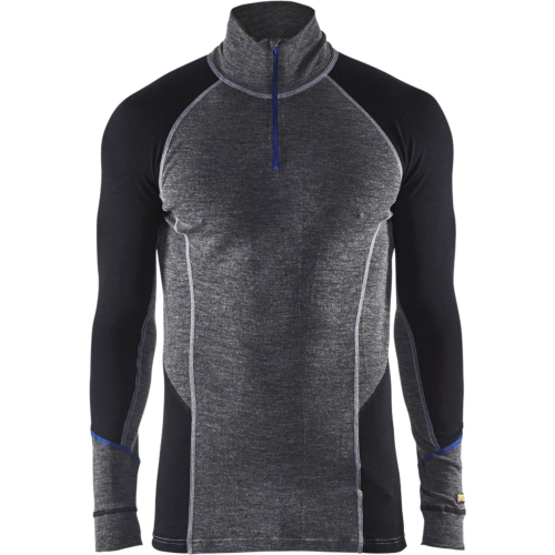 Underwear zip-neck top WARM 100% merino