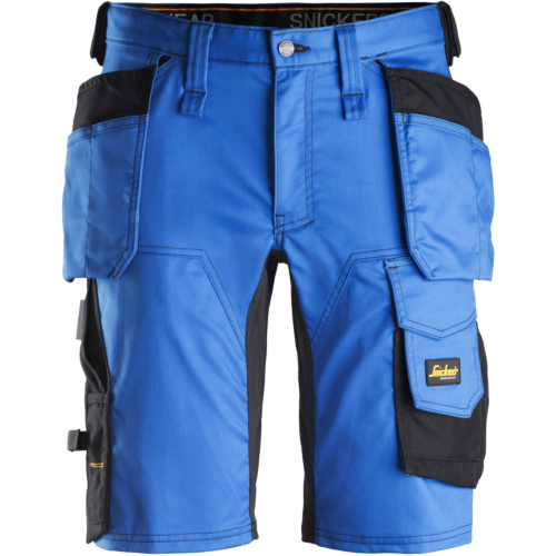 Stretch Shorts Holster Pockets-Blue/Black-C44