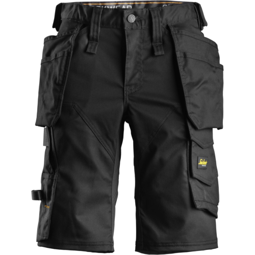 Women's Stretch Shorts Holster Pockets-Black-C32