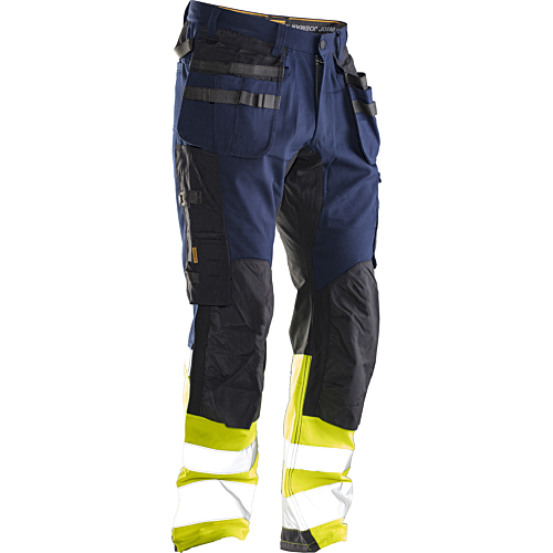 2134 Craftsman Trousers Core Stretch Hi-Vis-Navy/Yellow-C44