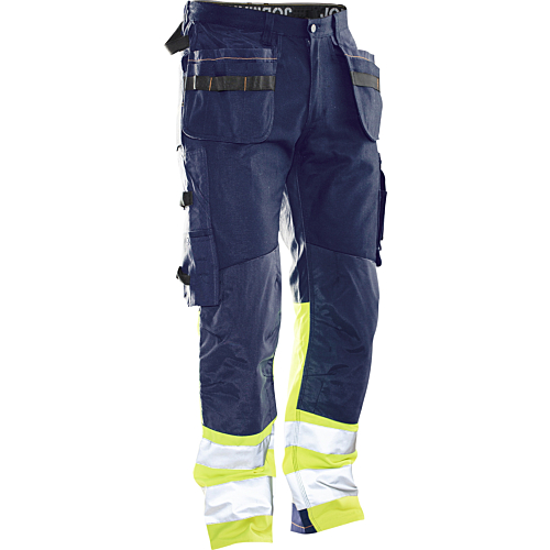2297 Craftsman Trousers Cotton Hi-Vis-Navy/Yellow-C44