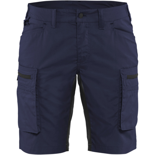 Ladies service shorts with stretch-Navy/Black-C30