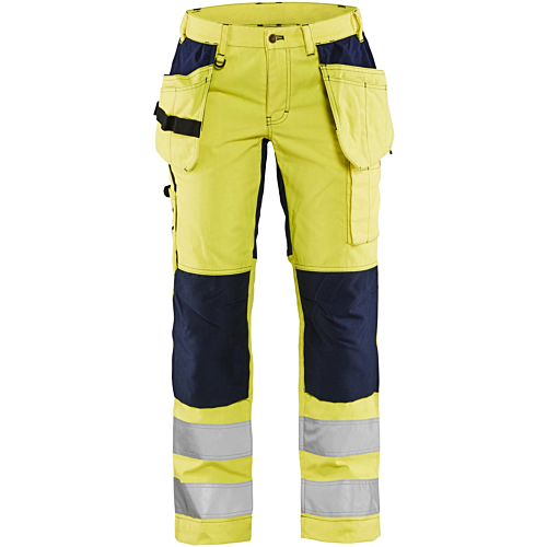 Ladies high vis trousers with stretch
