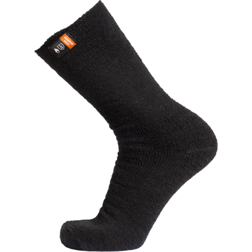 Flame retardant wool terry sock