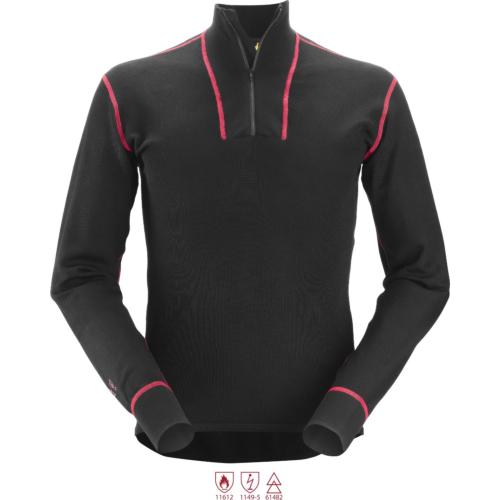 Half Zip Wool Long Sleeve Shirt