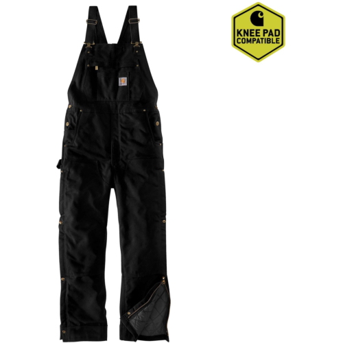 Loose fit firm duck insulated bib overall