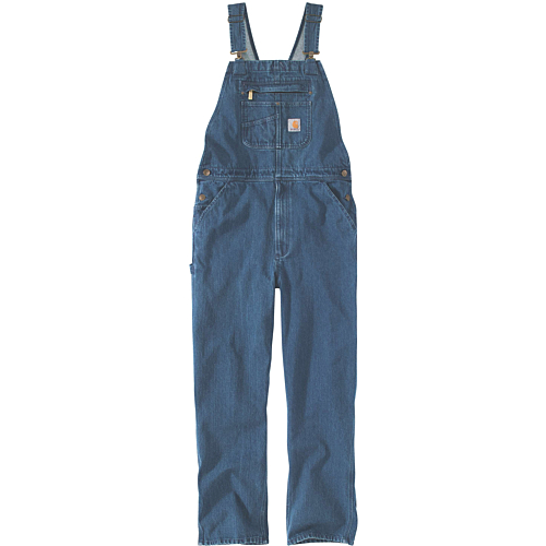 Loose fit denim bib overall