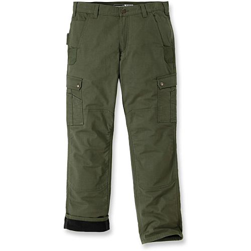 Rugged flex® relaxed fit ripstop cargo fleece-lined work pant