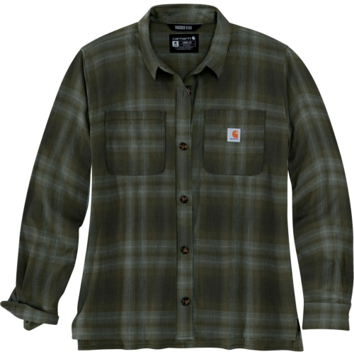 Rugged flex® loose fit midweight flannel long-sleeve plaid shirt