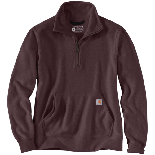 Relaxed fit midweight half zip sweatshirt